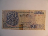 Foreign Currency: 1978  Greece 50 Drachma