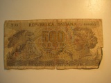 Foreign Currency: 1966 Itlay 500 Lire