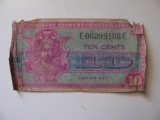 Foreign Currency: US Military Certificate 10 Cents