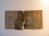 Foreign Currency: US Military Certificate 5 Cents