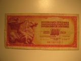 Foreign Currency: 1981 Yugoslavia 100 Dinars