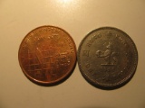 Foreign Coins: 1980 Hong Kong $1 & 2011 Jordan 1 Qirsht