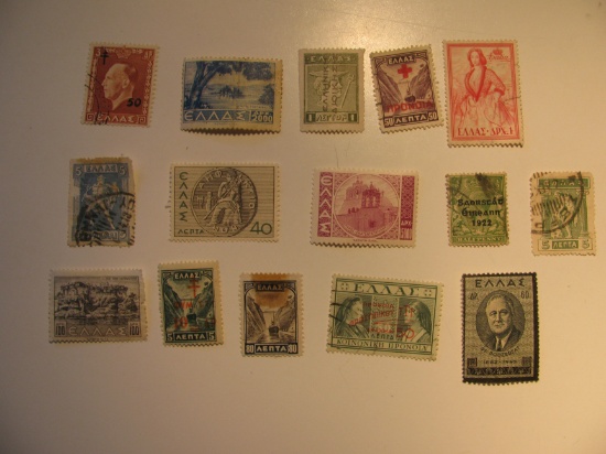 Vintage stamp set of: Greece