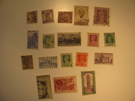 Vintage stamp set of: India