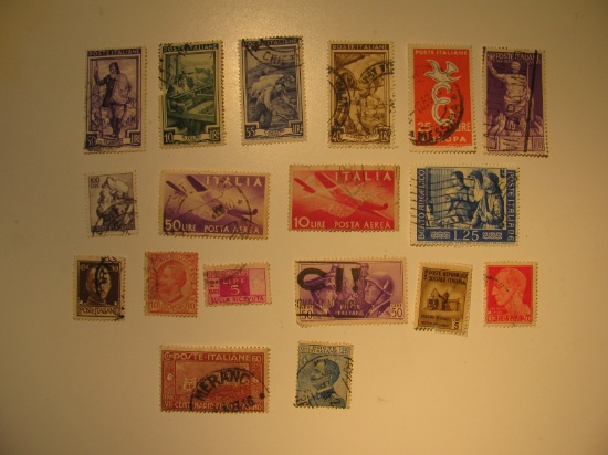 Vintage stamp set of: Italy