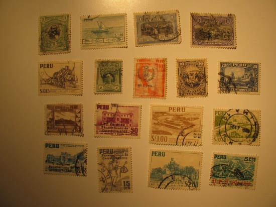 Vintage stamp set of: Peru