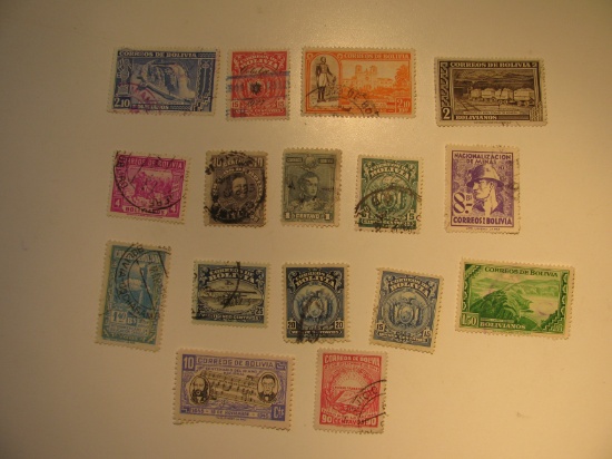 Vintage stamp set of: Bolivia