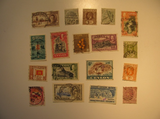 Vintage stamp set of: Ceylon