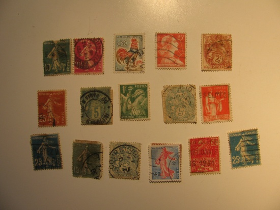 Vintage stamps set of: France