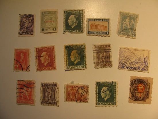 Vintage stamps set of: Greece