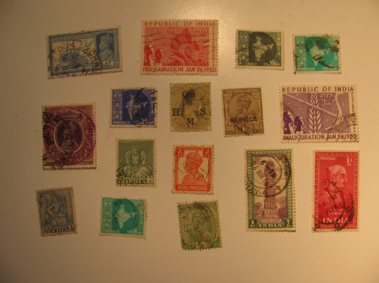 Vintage stamps set of: India