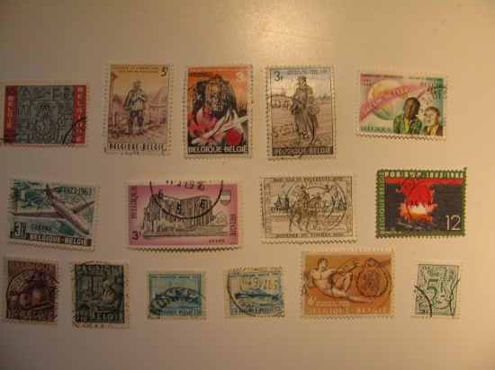 Vintage stamps set of: Belgium