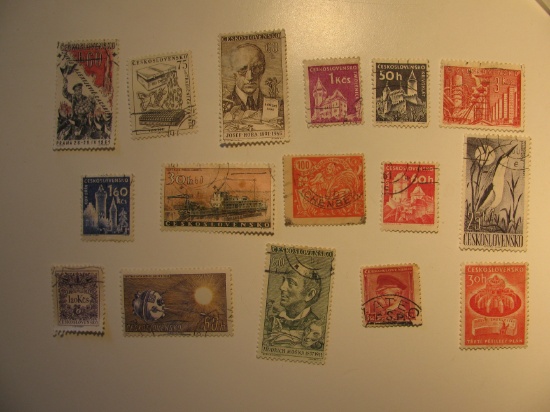 Vintage stamps set of: Czekoslavakia