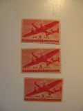 3 Vintage Unused Mint U.S. Stamps