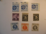 9 Vintage Unused Mint U.S. Stamps