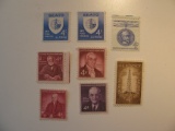 8 Vintage Unused Mint U.S. Stamps