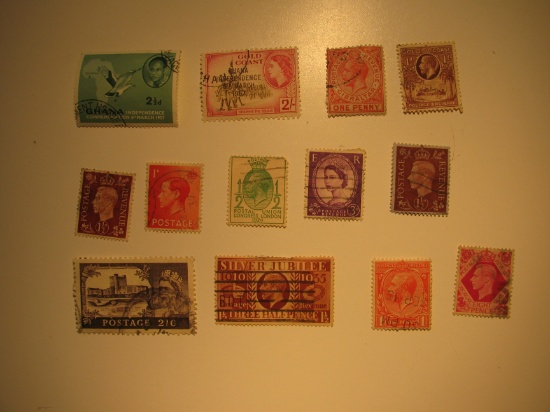 Vintage stamps set of:  Ghana, Gibraltar, Gold Coast & great Britain