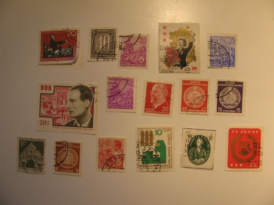 Vintage stamps set of: East Germany