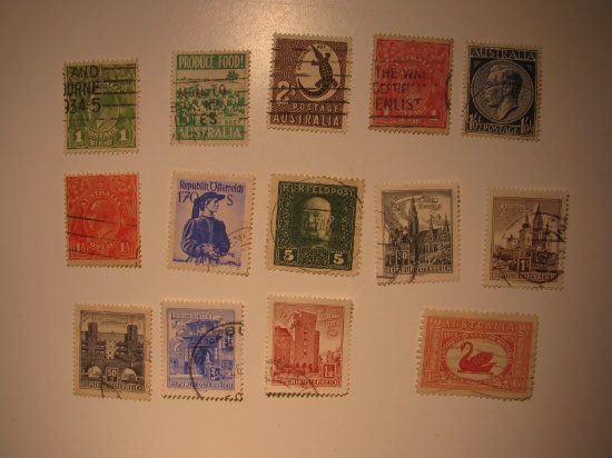 Vintage stamps set of:  Australia & Austria
