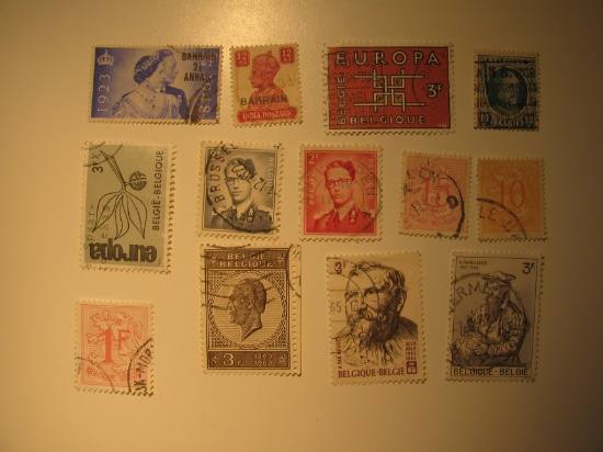 Vintage stamps set of:  Bahrain & belgium