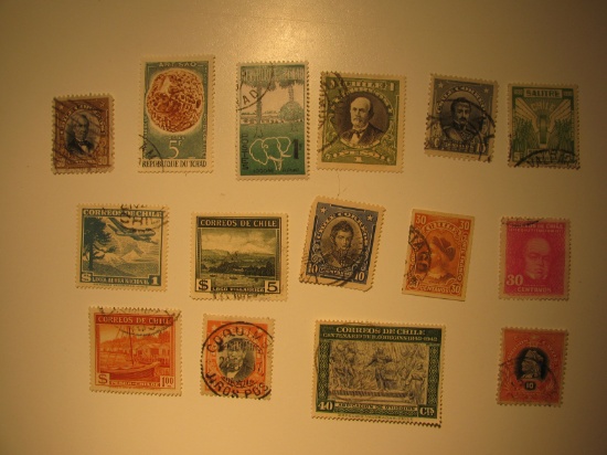 Vintage stamps set of:  Chad & Chile