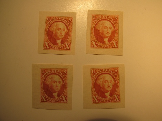 4 Vintage Unused Mint U.S. Stamps