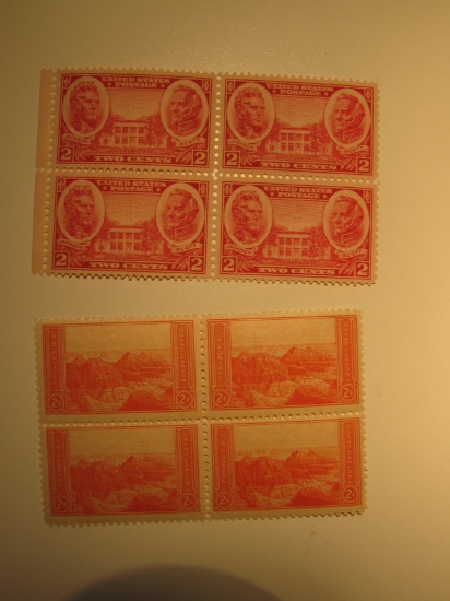 8 Vintage Unused Mint U.S. Stamps