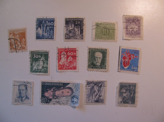 Vintage stamps set of:  Czechoslovakia