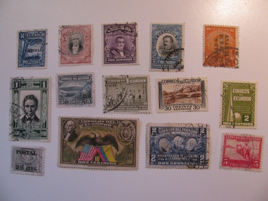 Vintage stamps set of:  Ecuador
