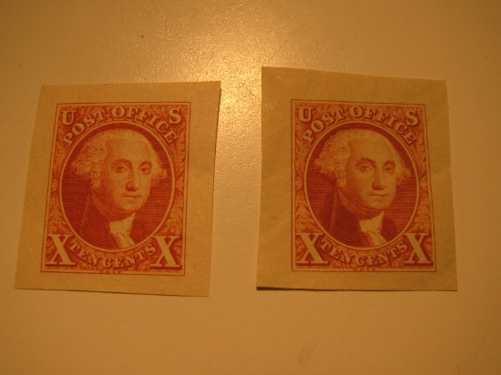 2 Vintage Unused Mint U.S. Stamps