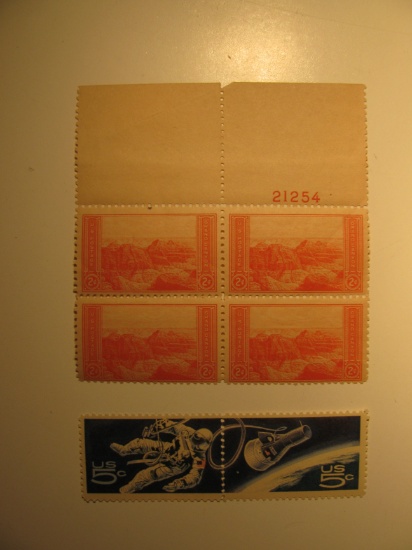 6 Vintage Unused Mint U.S. Stamps