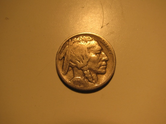 US Coins: 1924 Buffalo 5 cents