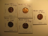 US Coins:  5x 1972-S pennies