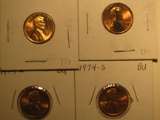 US Coins: 4x1974-S pennies