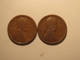 US Coins: 2x1911 wheat pennies