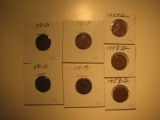 US Coins:  7x1958-D wheat pennies