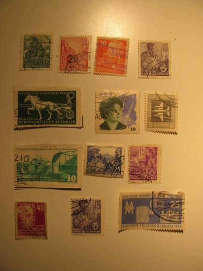 Vintage stamps set of: German Democratic Republic