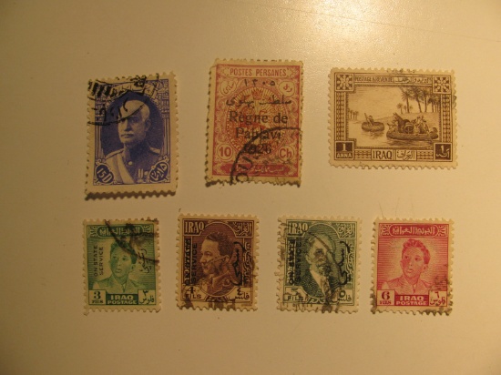 Vintage stamps set of: Iran & Iraq