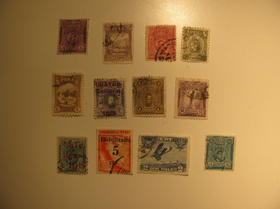 Vintage stamps set of: Peru