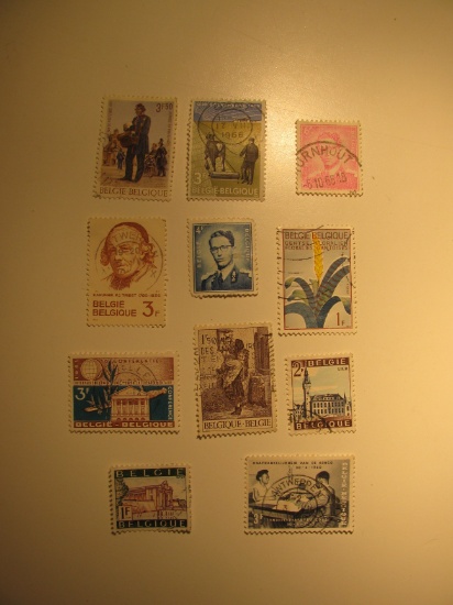 Vintage stamps set of: Begium