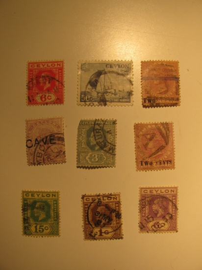 Vintage stamps set of: Ceylon