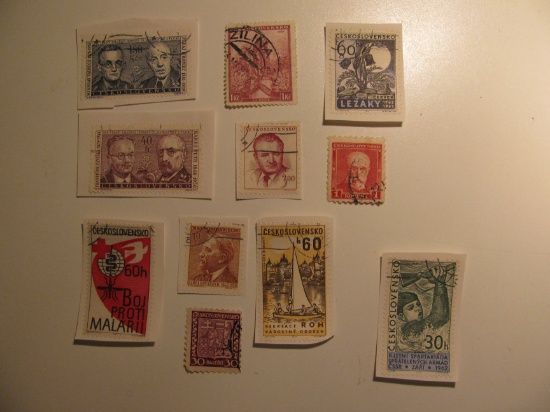 Vintage stamps set of: Czekoslovakia