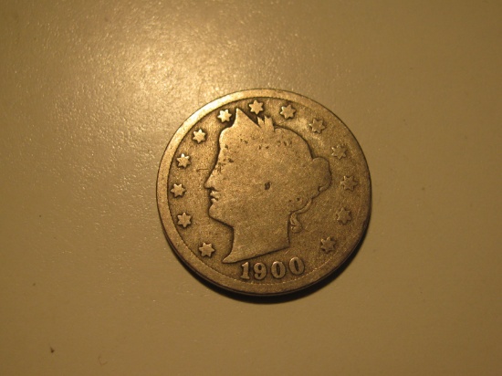 US Coins: 1x1900 V 5 Cents