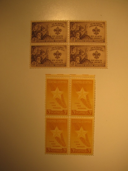 8 Vintage Unused Mint U.S. Stamps