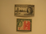 2 Gambia Vintage Unused Stamp(s)
