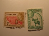 2 Gold Coast Vintage Unused Stamp(s)