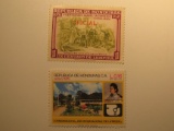 2 Honduras Vintage Unused Stamp(s)