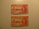 2 St. Kitts - Nevis Vintage Unused Stamps