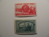 2 Romania Vintage Unused Stamp(s)
