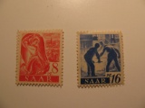 2 SAAR Vintage Unused Stamp(s)